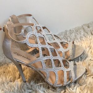 Sparkly Silver Heels 8.5